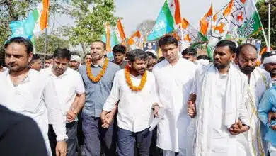 Chaos in 'Stop Migration-Give Jobs' Yatra, many party workers including Kanhaiya Kumar were detained