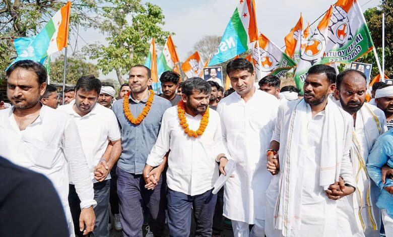 Chaos in 'Stop Migration-Give Jobs' Yatra, many party workers including Kanhaiya Kumar were detained