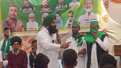 National President of Terai Kisan Union was given a rousing welcome in Sambhal, farmers showed solidarity