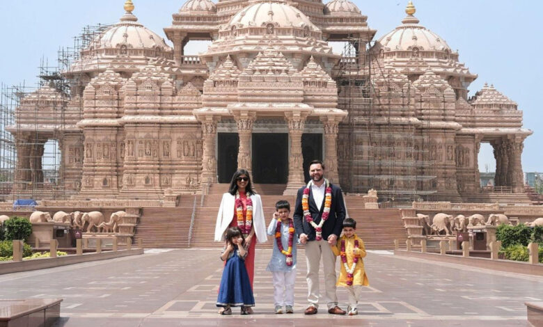 JD Vance and his family begin their trip to India with a spiritual stop at Akshardham Temple
