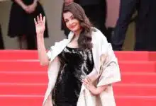 Aishwarya Rai Bachchan wore a black strapless gown and brocade cape at Cannes 2025, see photos