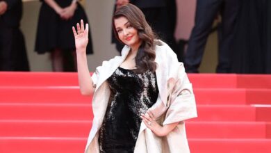 Aishwarya Rai Bachchan wore a black strapless gown and brocade cape at Cannes 2025, see photos