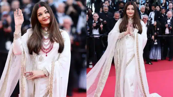Aishwarya Rai Bachchan's sari and sindoor spread the magic of Indianness at Cannes 2025