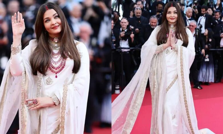 Aishwarya Rai Bachchan's sari and sindoor spread the magic of Indianness at Cannes 2025