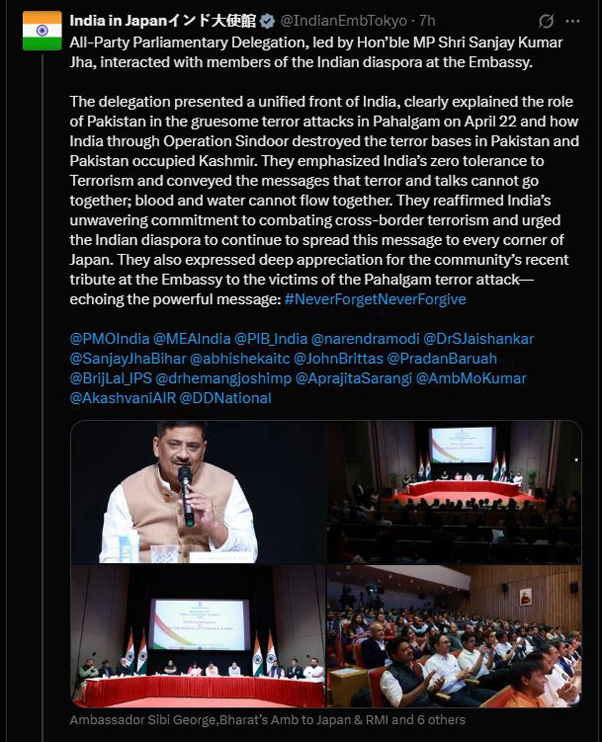 All-party delegation pays tribute to Rash Behari Bose in Japan