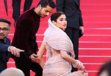 Janhvi Kapoor and Ishaan Khatter arrive at Cannes for Homebound premiere