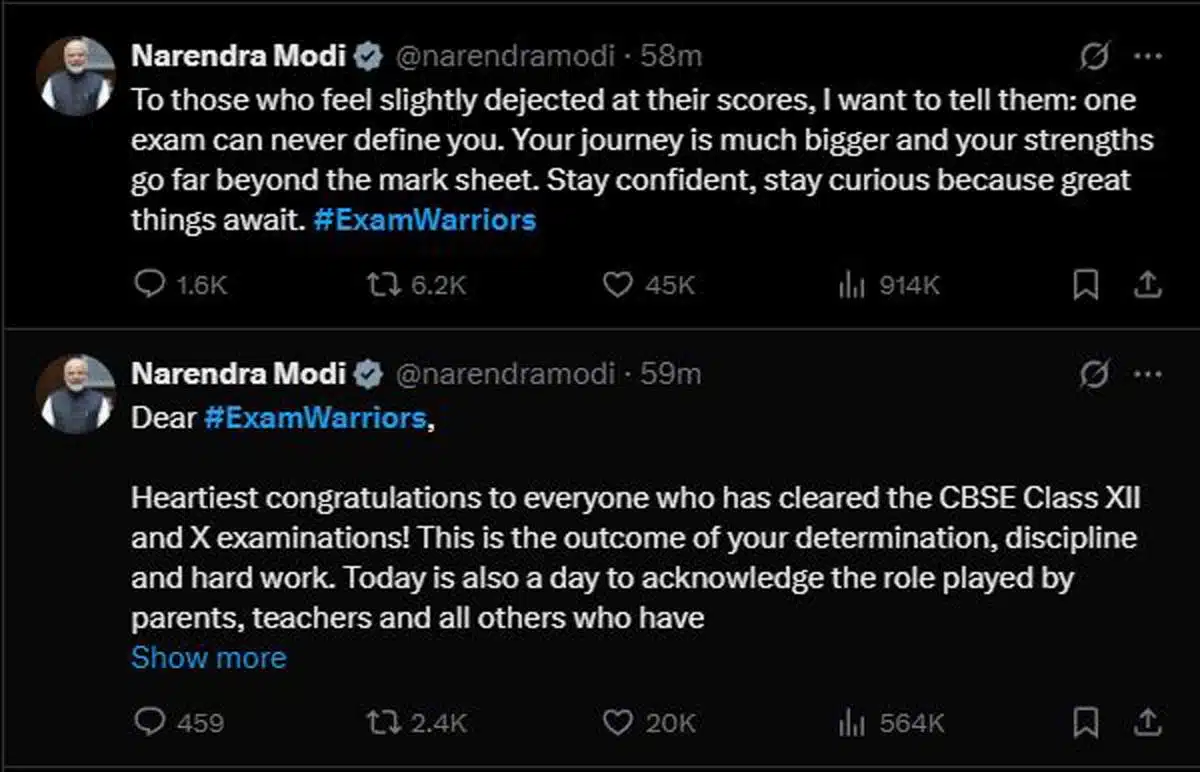 PM Modi congratulates CBSE students 1 PM Modi congratulates CBSE students