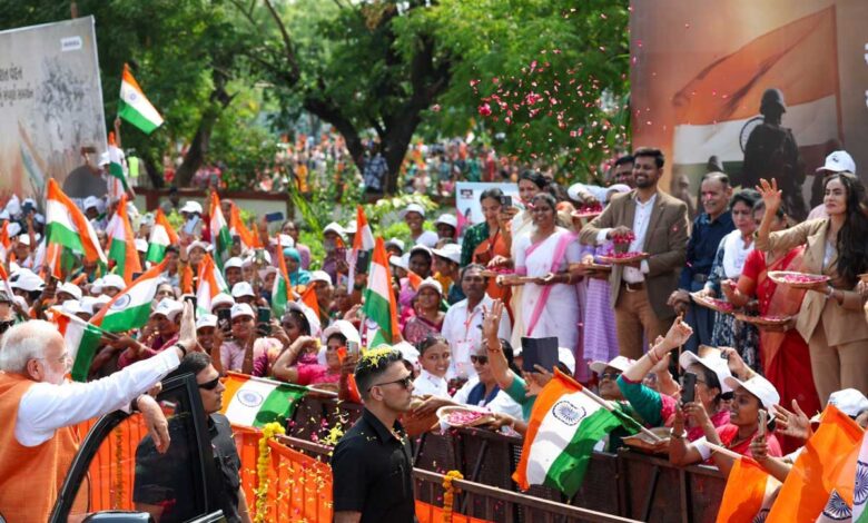 PM Modi's road show in Vadodara