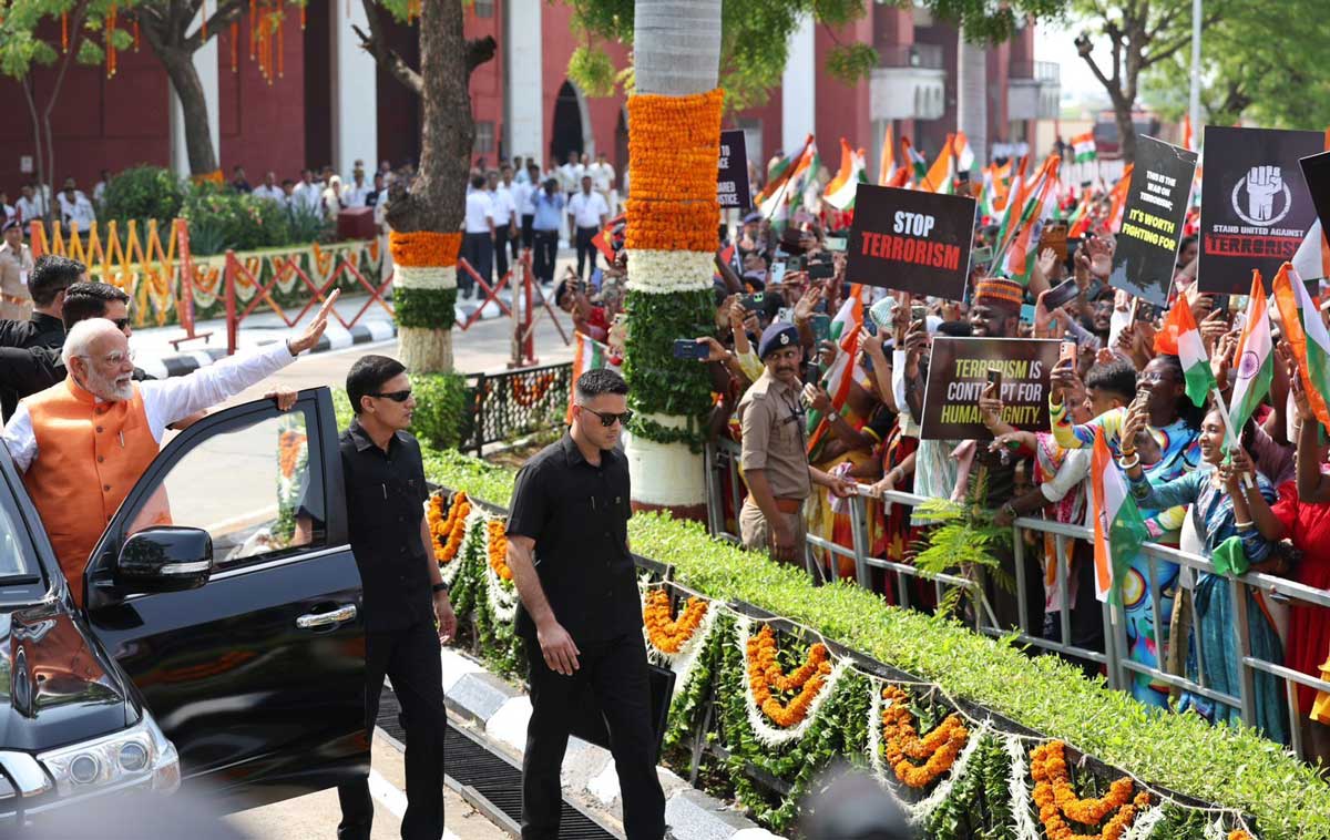 PM Modi's road show in Vadodara