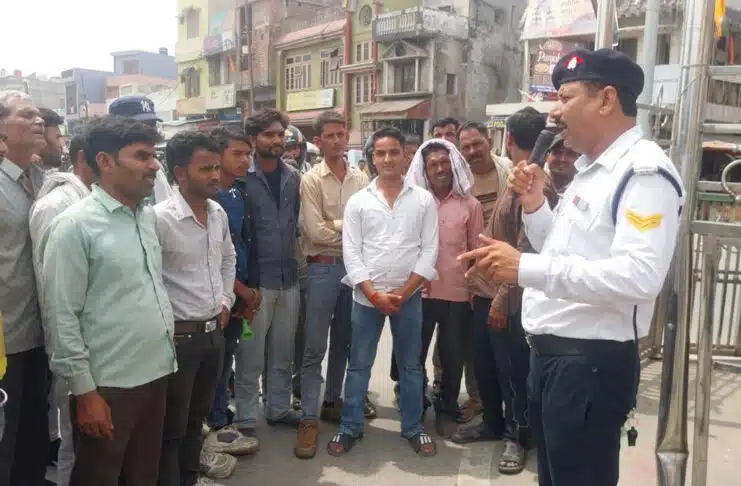 Sambhal Police's "Parwah, CARE" campaign: New initiative for awareness of road safety