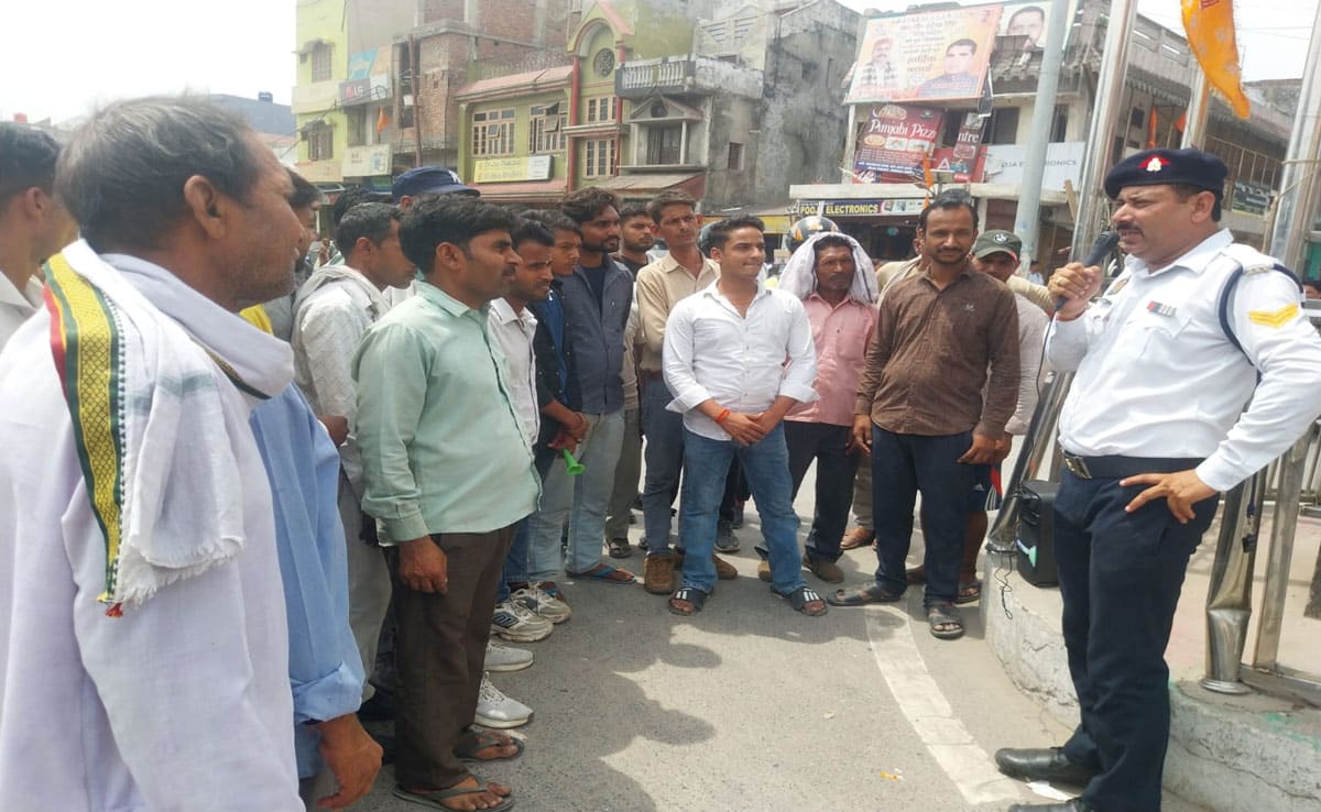 Sambhal Police Sambhal Police's "Parwah, CARE" campaign: New initiative for awareness of road safety