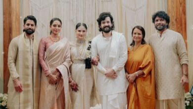 A beautiful family photo from the wedding of Akhil Akkineni and Zainab Raoji