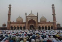 Crowds were seen at Jama Masjid on Eid-ul-Adha