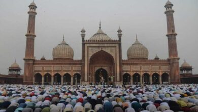 Crowds were seen at Jama Masjid on Eid-ul-Adha