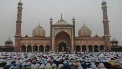 Crowds were seen at Jama Masjid on Eid-ul-Adha