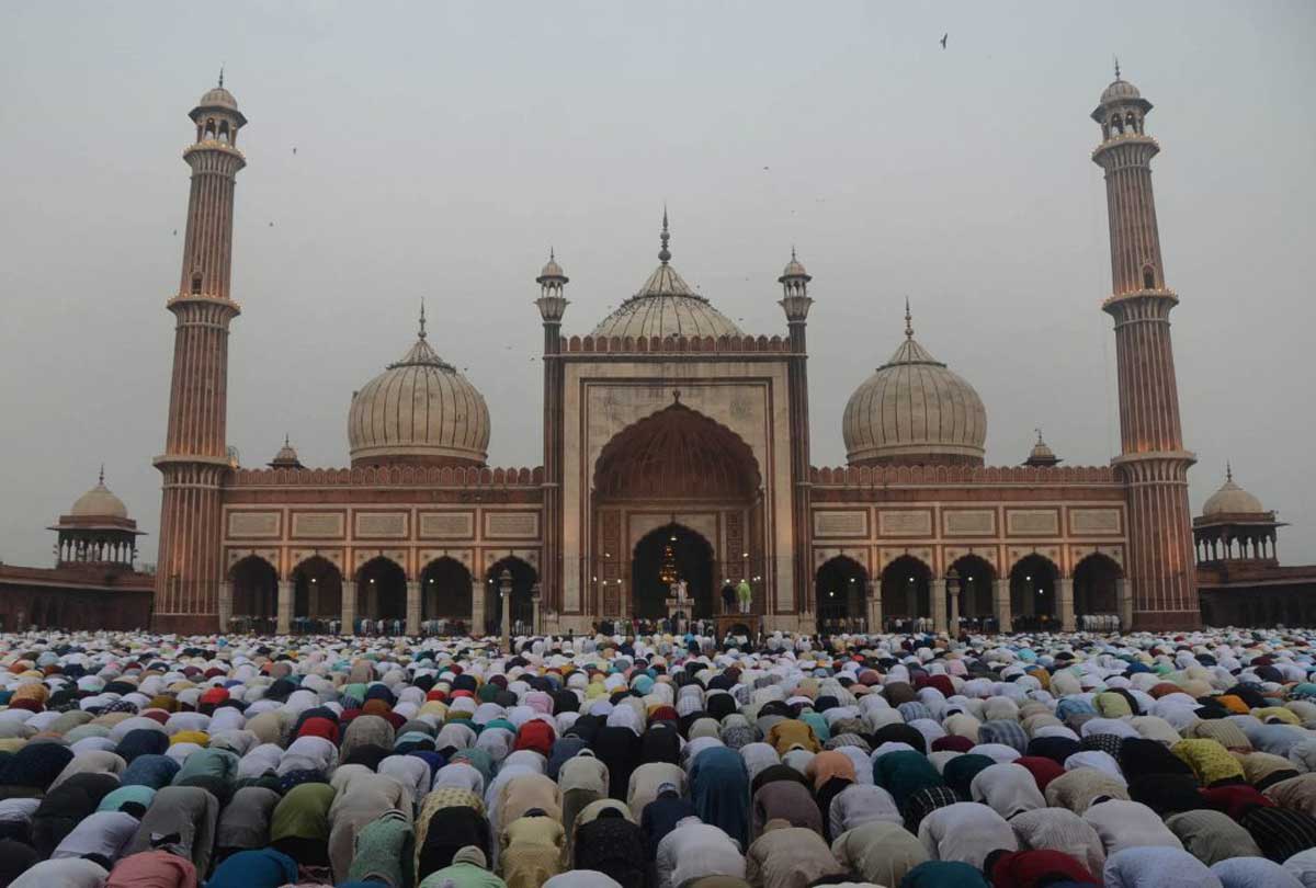 Crowds were seen at Jama Masjid on Eid-ul-Adha