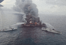 Singapore-flagged container ship catches fire off Kerala coast, 4 crew members missing