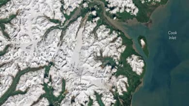 NASA took a rare picture of Alaska's Iliamna volcano from space