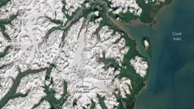 NASA took a rare picture of Alaska's Iliamna volcano from space