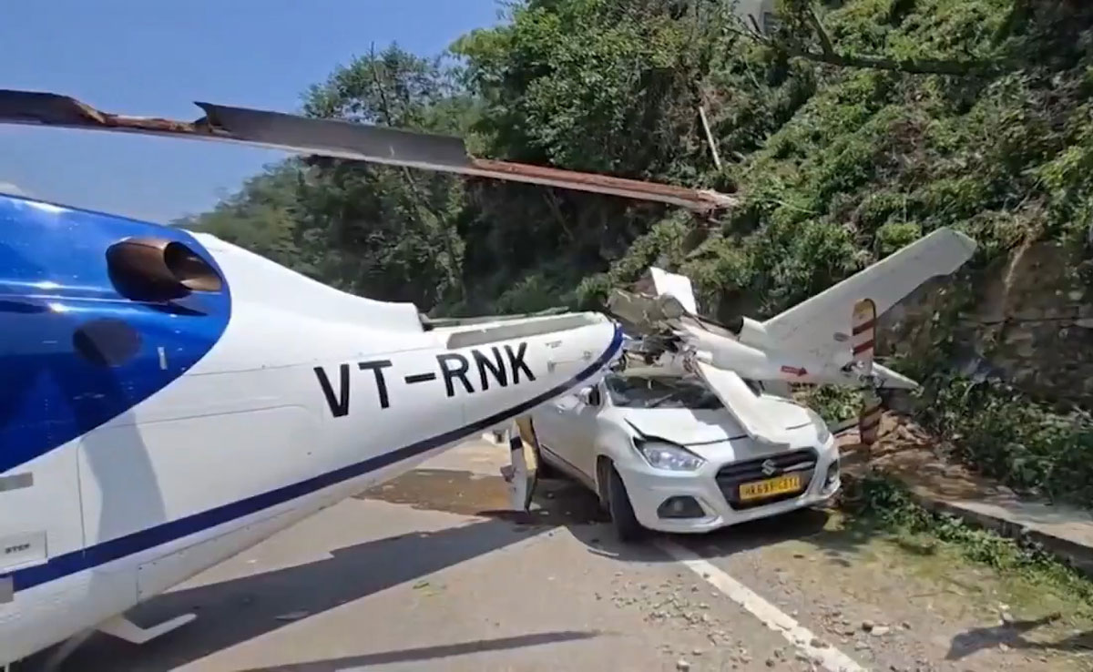 Emergency landing of helicopter going to Kedarnath in Rudraprayag, major accident averted