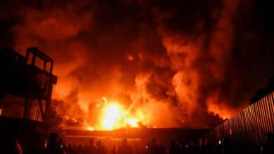 Delhi: Massive fire breaks out in a factory near Rithala metro station, three dead