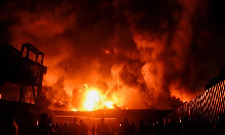 Delhi: Massive fire breaks out in a factory near Rithala metro station, three dead