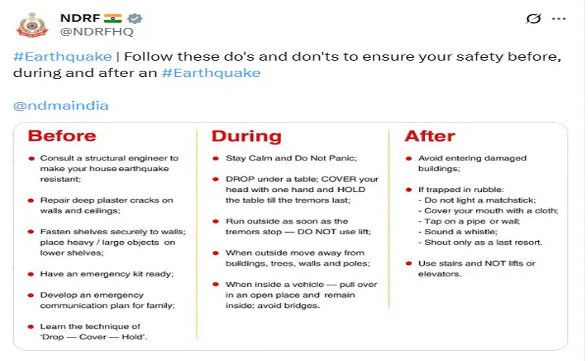 Earthquake tremors felt in Delhi and NCR, people in panic