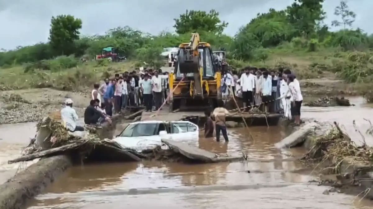2 killed, 1 missing as car swept away in flooded causeway in Gujarat