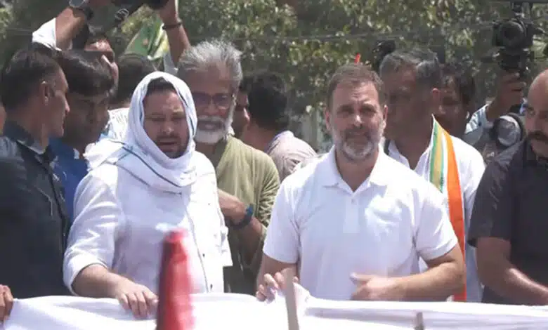 Rahul Gandhi leads 'Bihar Bandh' to protest voter list revision