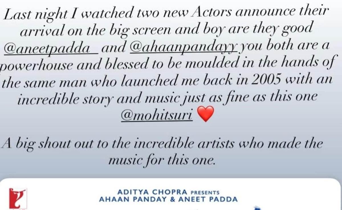 Ahaan Pandey and Anit Padda shine in Saiyaara, Kunal Kemmu praises them wholeheartedly