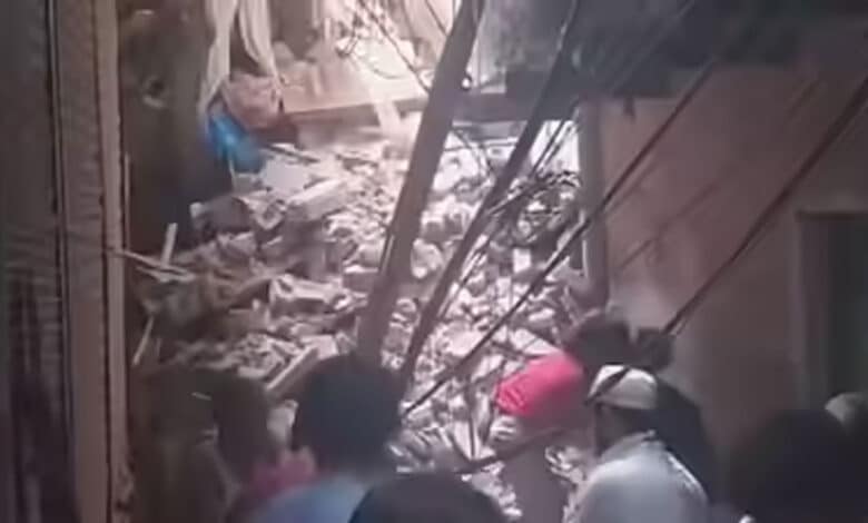 A four-storey building collapsed in Delhi's Seelampur, many people feared trapped