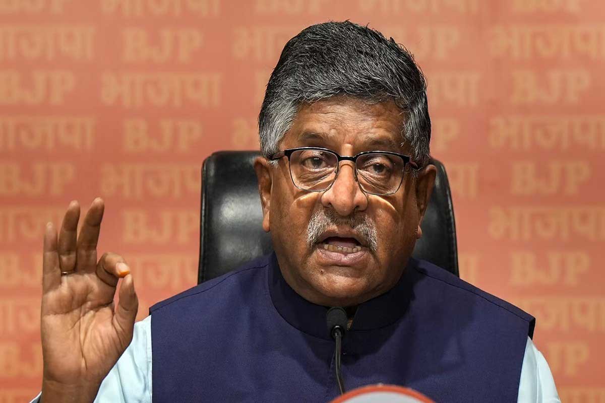 Ravi Shankar Prasad criticized Congress' 'Voter Rights Yatra'