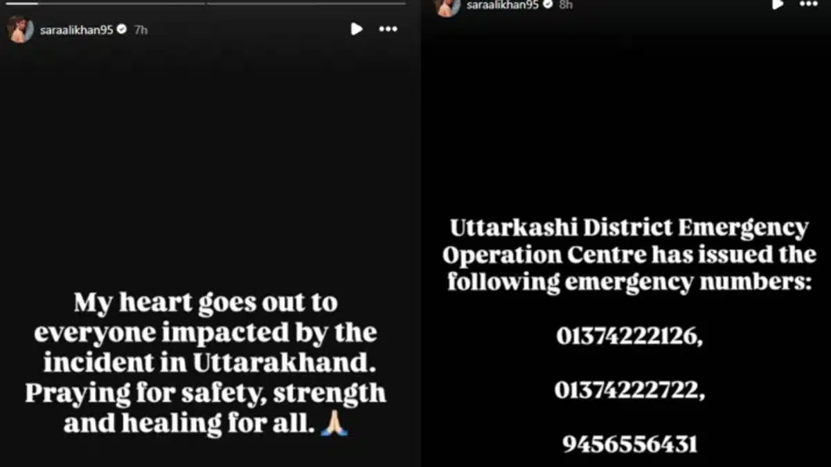 Uttarkashi Cloudburst: Sara Ali Khan released helpline numbers, celebs expressed support
