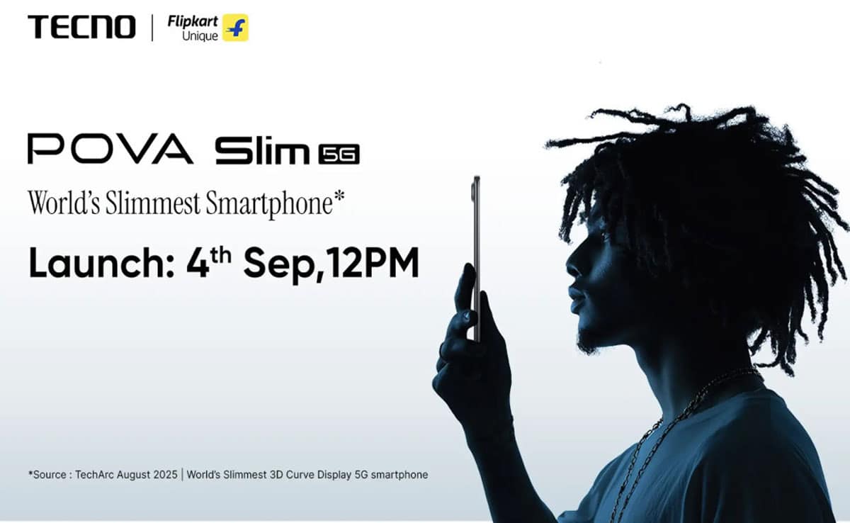 Tecno Pova Slim 5G launch date announced in India, will be sold on Flipkart