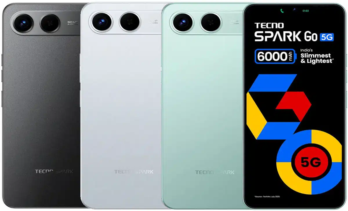 Tecno Spark Go 5G launched in India with 6,000mAh battery and 50-megapixel main camera