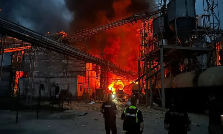 Ukrainian drone attack causes huge fire at Russia's Sochi oil depot