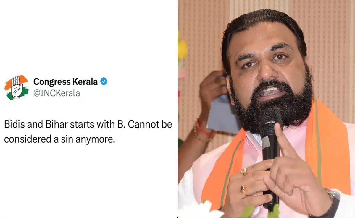 Kerala Congress apologizes for Bidis-Bihar' remark