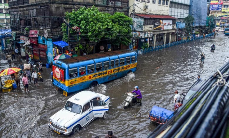 Kolkata under water as heavy rain