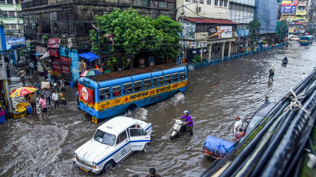 Kolkata under water as heavy rain