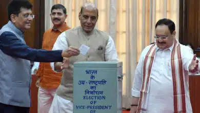 Voting begins for the new Vice President, PM Modi casts the first vote