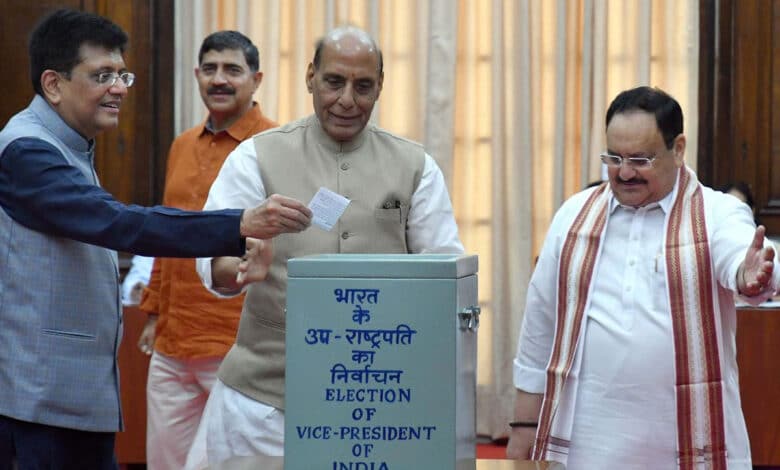 Voting begins for the new Vice President, PM Modi casts the first vote