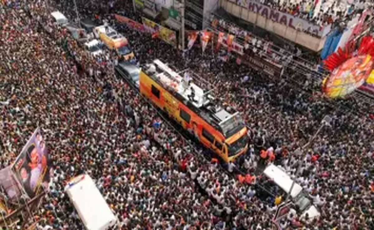 Crowds gathered at Vijay's rally, resulting in a stampede due to loss of control.