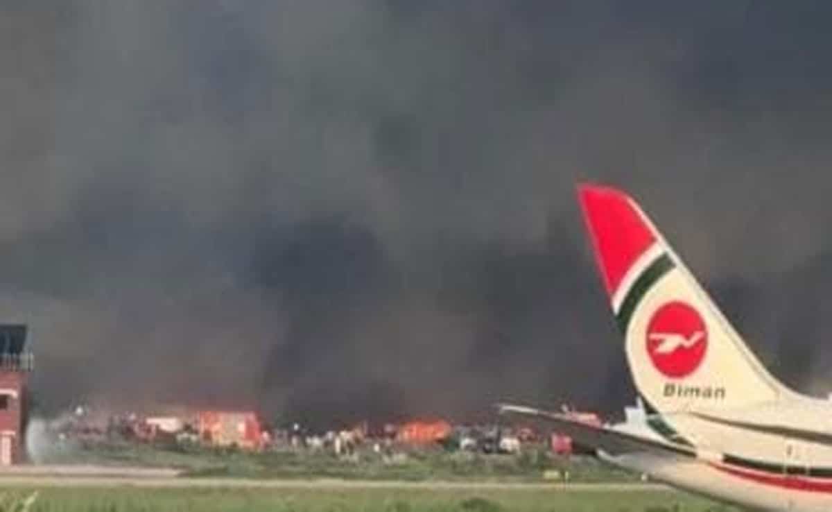 A massive fire broke out at the cargo village of Hazrat Shahjalal International Airport in Dhaka.