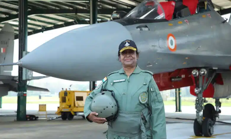 President Droupadi Murmu flew a sortie in a Rafale fighter jet at the Ambala Air Force base.