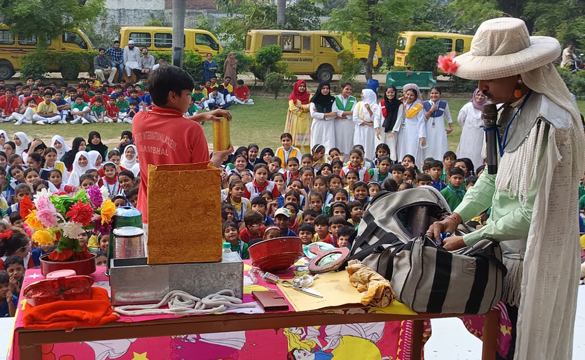 Grand Magic Show in Sambhal School