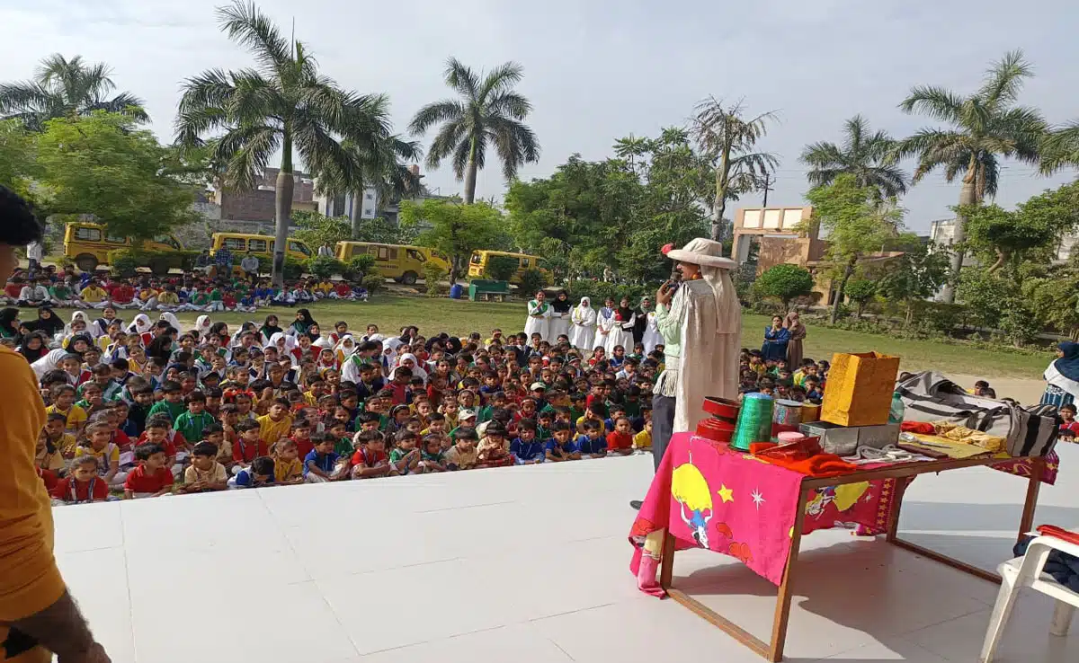 A grand magic show was organised at Mission International Academy, Sambhal, courtesy the Red Cross Society.