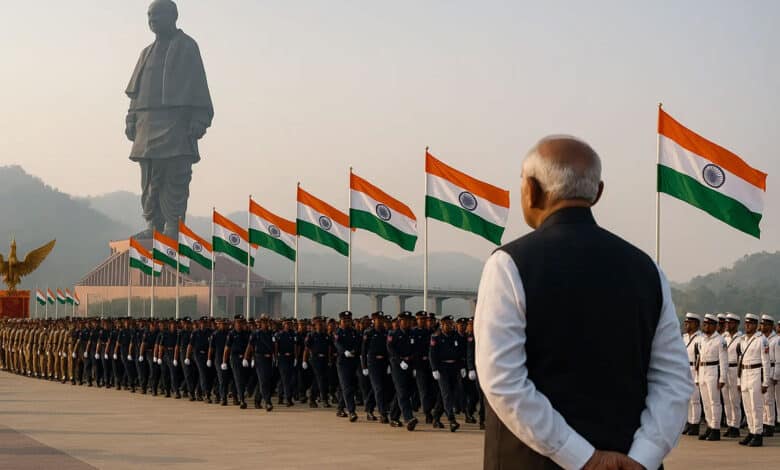PM Modi inaugurated the Unity Parade in Kevadia