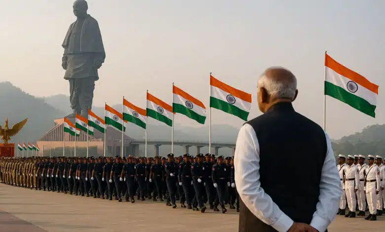 PM Modi inaugurated the Unity Parade in Kevadia