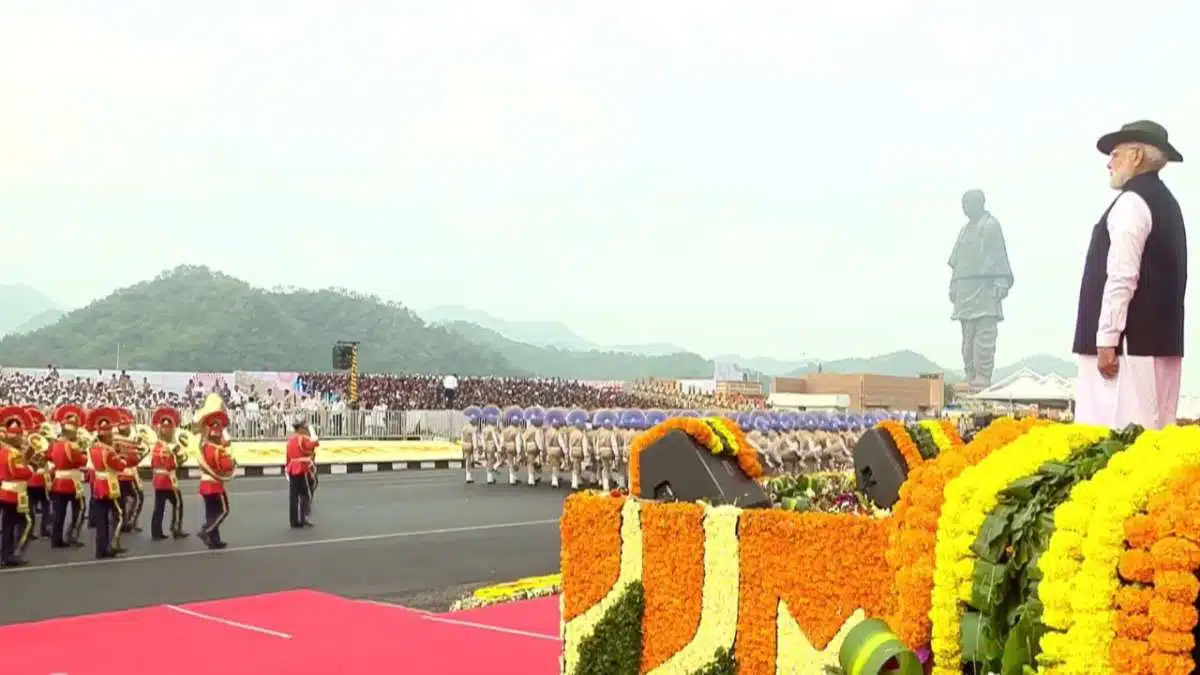 PM Modi inaugurated the Unity Parade in Kevadia