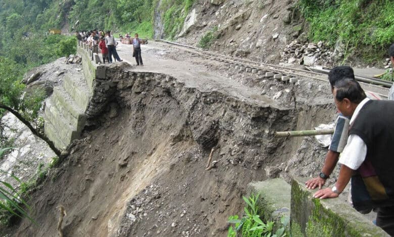 Heavy rains in Darjeeling trigger landslides, killing seven people, blocking roads, and collapsing an iron bridge.